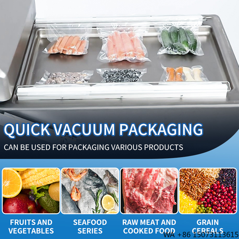 Meal Prep Vacuum Seal - جهاز تغليف بالتفريغ التجاري DZ-500 بغرفتين