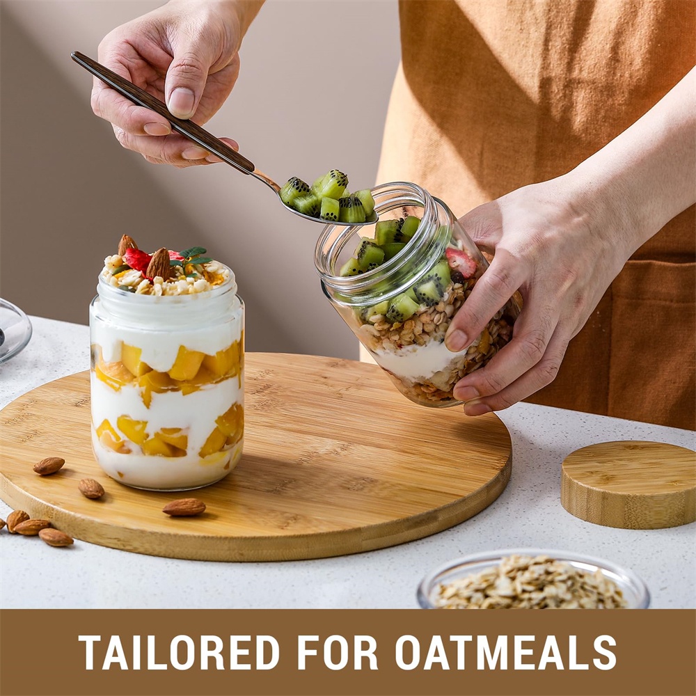 4 عبوات سعة 16 أونصة لحفظ الشو - مراجعة Meal Prep Overnight Oats وسعره