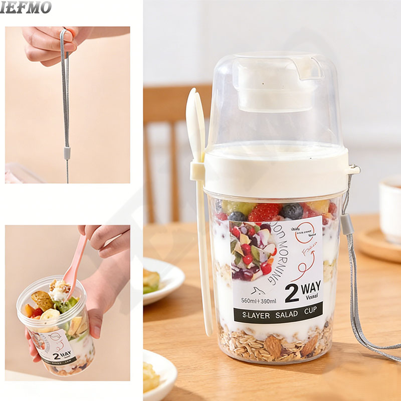 طقم وعاء سلطة محمول مع شوكة مد - مراجعة Meal Prep Veggie وسعره