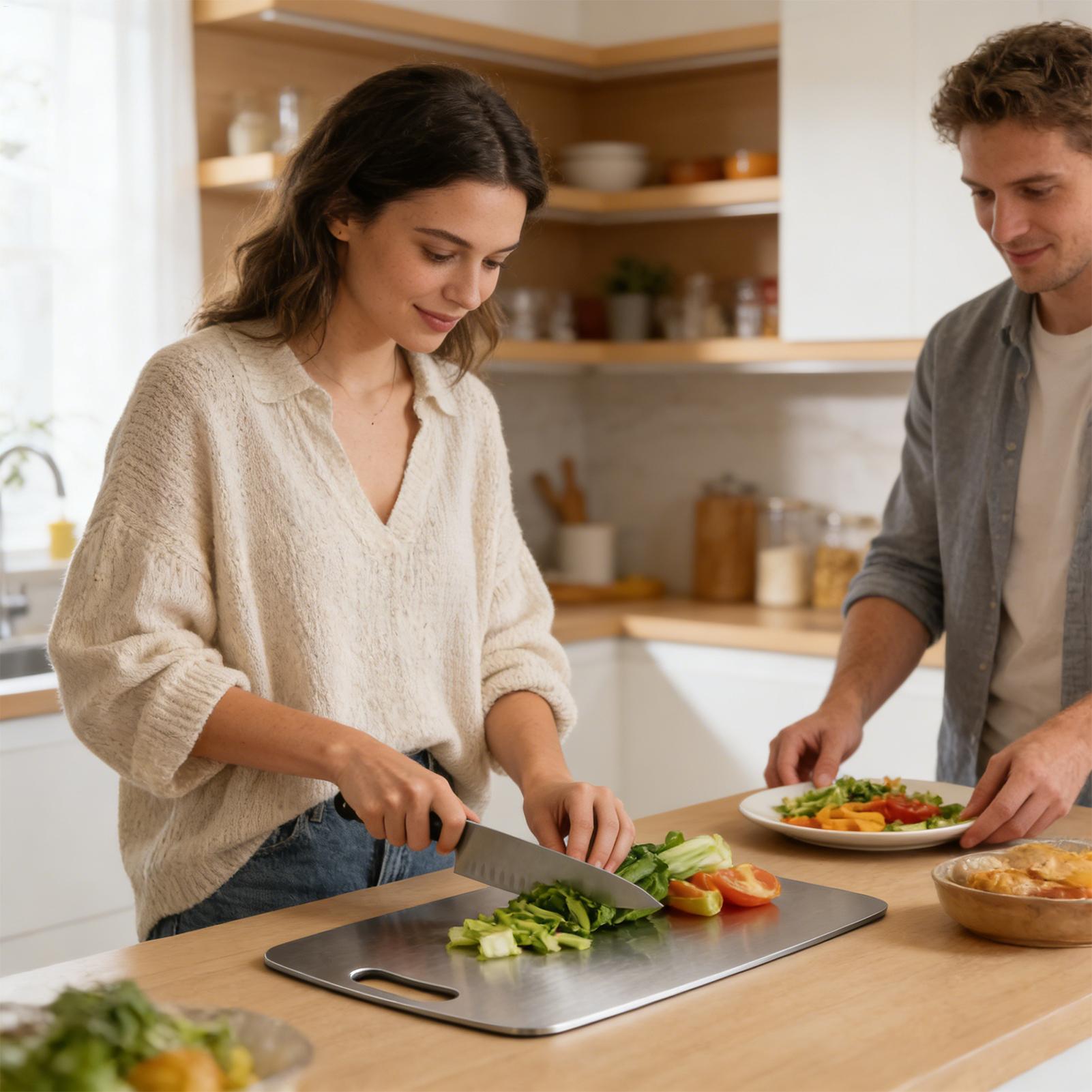 لوح تقطيع من الفولاذ المقاوم ل - مراجعة Meal Prep Veggie وسعره