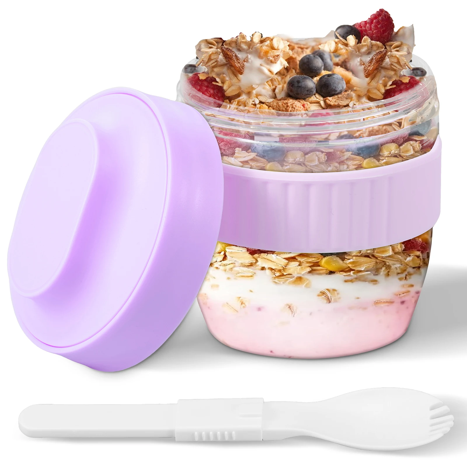 وعاء للشوفان المعلب ذو طبقتين  - مراجعة Meal Prep Overnight Oats وسعره