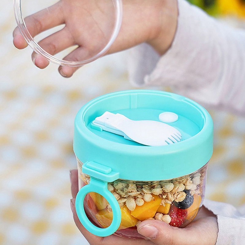 وعاء وملعقة سعة 600 مل، حاويات - مراجعة Meal Prep Overnight Oats وسعره